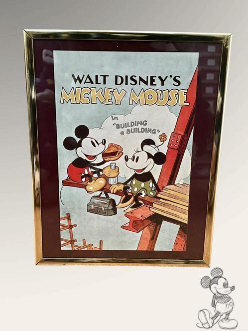 Poster van de Disney-tekenfilm "Een gebouw bouwen", Verzamelen, Posters, Gebruikt, Film en Tv, A4 of kleiner, Rechthoekig Staand