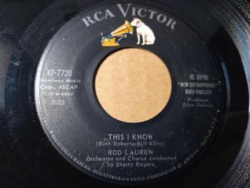 Rod Lauren ‎– This I Know / Listen My Love '7 beschikbaar voor biedingen