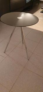 Glazen zwart bijzet tafeltje, Huis en Inrichting, Tafels | Bijzettafels, Ophalen, Zo goed als nieuw