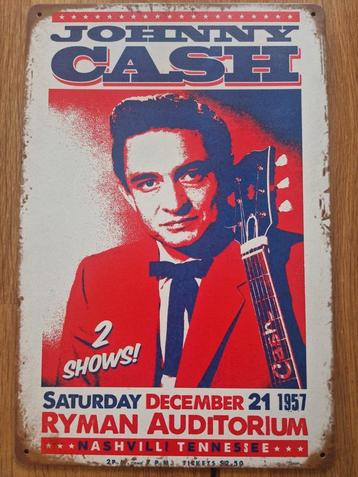 Metalen wandplaat Johnny Cash beschikbaar voor biedingen