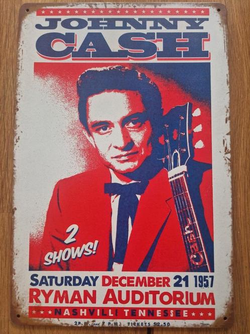Metalen wandplaat Johnny Cash, Verzamelen, Merken en Reclamevoorwerpen, Nieuw, Ophalen of Verzenden