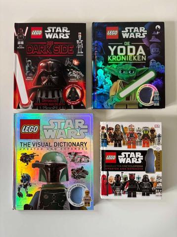 4 Lego Star Wars boeken + exclusief minifiguur beschikbaar voor biedingen