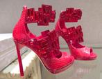 Prachtige Jimmy Choo Jing booties met slangenleder, mt 37, Jimmy Choo, Rouge, Envoi, Boots et Botinnes