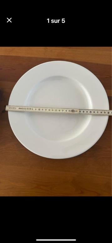 Assiettes porcelaine blanches  beschikbaar voor biedingen