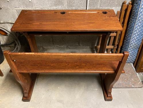 vintage retro oude houten schoolbank, Antiek en Kunst, Curiosa en Brocante, Ophalen