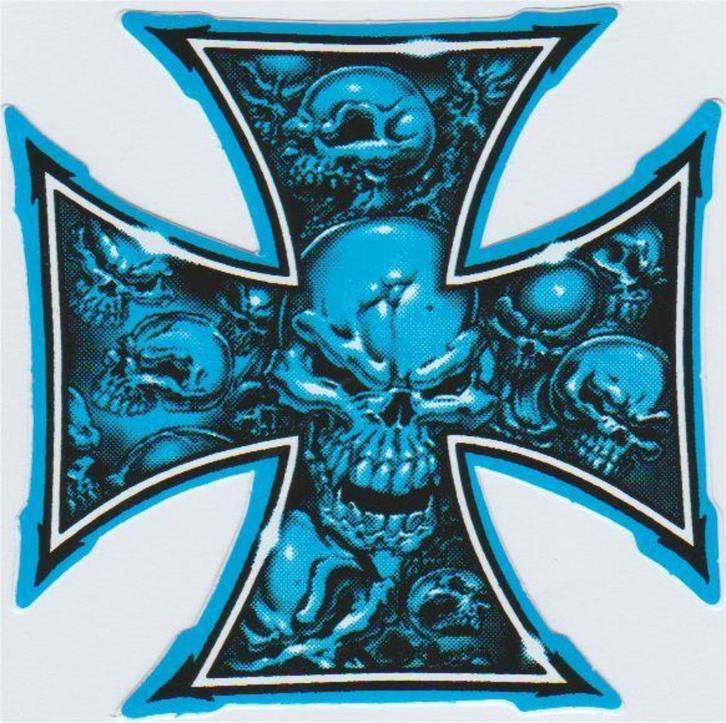 Iron Cross Skull sticker #6, Verzamelen, Stickers, Nieuw, Verzenden