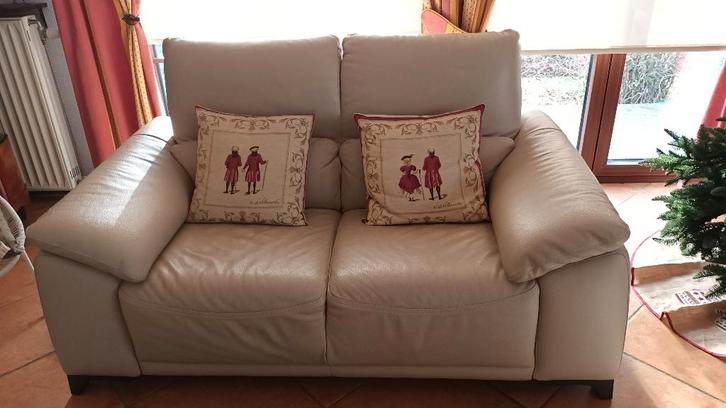 2 Divans cuir véritable, Maison & Meubles, Canapés | Salons, Comme neuf, Banc droit, Deux personnes, 150 à 200 cm, 75 à 100 cm