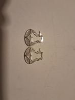 Zilveren oorbellen in de vorm van een handtas, Ophalen of Verzenden, Zilver, Zilver, Hangers