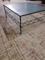 tafeltje, Huis en Inrichting, Metaal of Aluminium, Vierkant, Zo goed als nieuw, 75 cm of meer