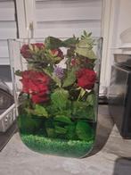 Fleurs  Dans un vase en verre, Enlèvement ou Envoi