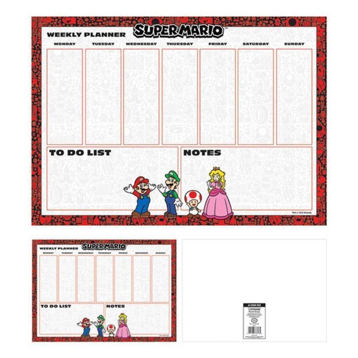 Super Mario Weekplanner / Bureauplanner, Kinderen en Baby's, Overige Kinderen en Baby's, Nieuw, Ophalen of Verzenden