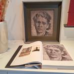 José Vermeersch houtskooltekening + kunstboek, Antiek en Kunst, Kunst | Beelden en Houtsnijwerken, Ophalen of Verzenden