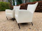 2 “ Windy Montis look” echt leren Fauteuils in goede staat, Huis en Inrichting, Zetels | Zetels, Ophalen, Zo goed als nieuw