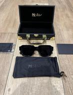 PR COLLECTION - Zonnebril Goud, Zwart - Acetaat, Metaal, Handtassen en Accessoires, Overige merken, Zonnebril, Zwart, Nieuw