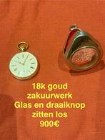 Zakuurwerken goud 18k zilver omega werkt perfect antiek, Ophalen of Verzenden