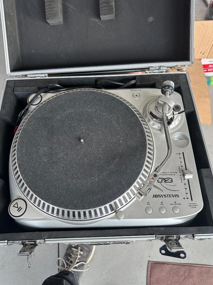 Platenspelers JB systems  (2stuks) met flightcase, Audio, Tv en Foto, Platenspelers, Zo goed als nieuw, Platenspeler, Overige merken