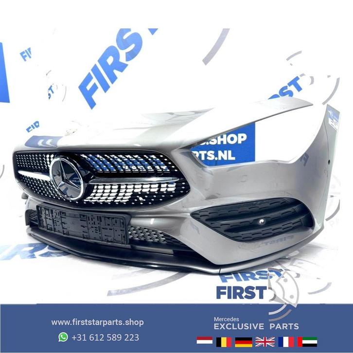 W118 CLA AMG BUMPER ZWART WIT GRIJS A1188853901 VOORBUMPER +, Auto-onderdelen, Carrosserie, Bumper, Mercedes-Benz, Voor, Gebruikt
