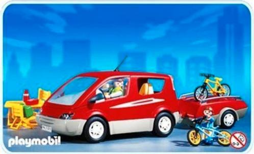 Playmobil - Monospace/remorque/équipements de loisirs (3213), Kinderen en Baby's, Speelgoed | Playmobil, Zo goed als nieuw, Complete set