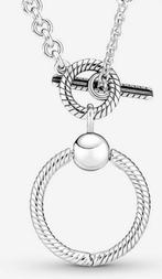 Pandora - Halsketting met T-sluiting en O-hanger, Ophalen, Met hanger, Nieuw, Zilver