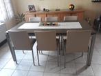 tafel en stoelen, Huis en Inrichting, Ophalen, 50 tot 100 cm, Zo goed als nieuw, Vijf personen of meer