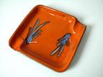 Vintage asbak in oranje keramiek, Antiek en Kunst, Ophalen of Verzenden