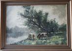 Hans Klein: Landschap met koeien (olieverf op doek), Antiek en Kunst, Ophalen