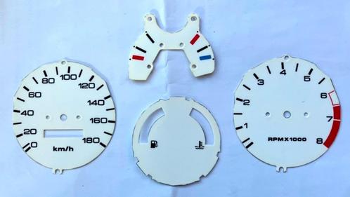 Dashboard wijzerplaten wit set Classic Mini Cooper., Auto-onderdelen, Dashboard en Schakelaars, Mini, Oldtimer onderdelen, Rover