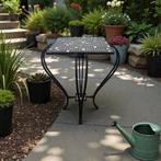 Vintage blauw mozaïektafeltje / plantentafel / bijzettafel, Antiek en Kunst, Ophalen of Verzenden