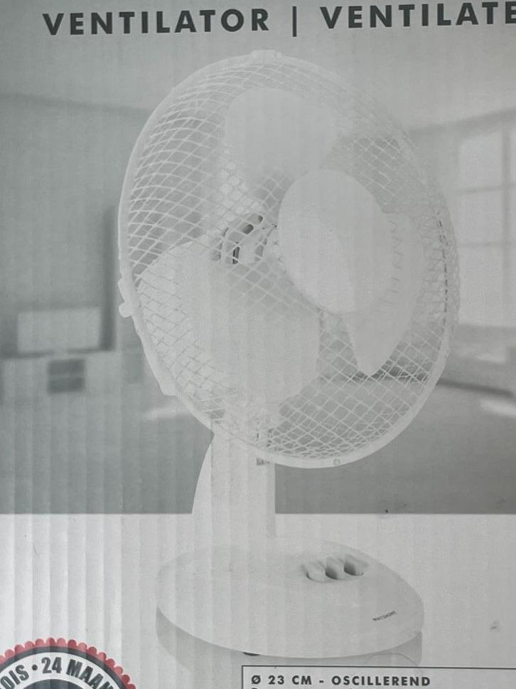 Tafelventilator 23cm NIEUW, Elektronische apparatuur, Ventilatoren, Nieuw, Tafelventilator, Ophalen