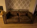 Chesterfield zetel, Huis en Inrichting, 100 tot 125 cm, Chesterfield, Rechte bank, Leer