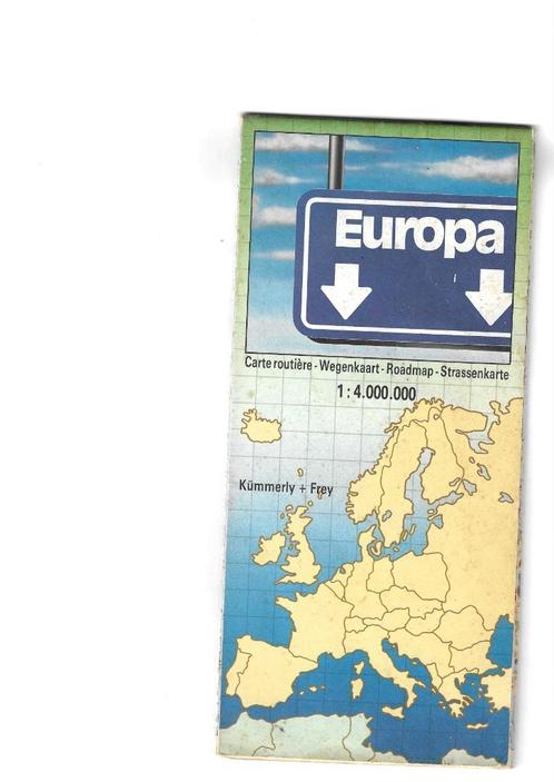 Oude Europese wegenkaart., Verzamelen, Overige Verzamelen, Gebruikt, Ophalen of Verzenden