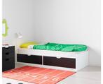 IKEA bed 90x200 wit met zwarte lades, Ophalen, Zo goed als nieuw, Wit