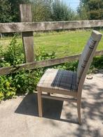 6 eiken stoelen met burberry motief, Ophalen, Zo goed als nieuw