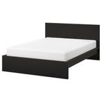 Ikea bed malm 140x200cm + lattenbodems, Huis en Inrichting, Ophalen, Gebruikt, Zwart, 140 cm