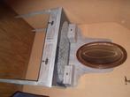 nacht-en hangkastje retro + eiken toilettafel (gebeitst wit), Huis en Inrichting, Slaapkamer | Nachtkastjes, Ophalen, Minder dan 45 cm