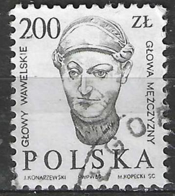 Polen 1986 - Yvert 2868 - Sculpturen - Mannenhoofd (ST), Envoi, Pologne, Affranchi