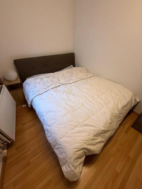 Bedframe met dubbele opbergruimte made in Italy, Huis en Inrichting, Slaapkamer | Bedden, Zo goed als nieuw, Tweepersoons, Overige maten