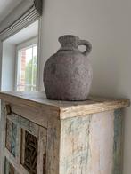 Vase de campagne rural gris fait main artisanal, Comme neuf, Enlèvement