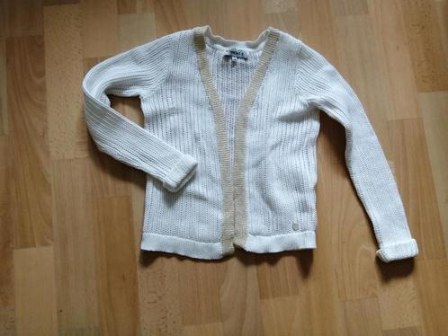 Mooie gilet Wit  Goud randje Terre Bleue 8 jaar, Kinderen en Baby's, Kinderkleding | Maat 128, Gebruikt, Meisje, Trui of Vest