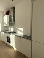 Cuisine droite blanche brillante + électroménagers DÉMONTÉS, Enlèvement ou Envoi, Composite, Cuisine à mur double, Blanc