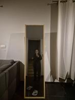 Grote rechthoekige spiegel — licht houten frame, Ophalen, Gebruikt