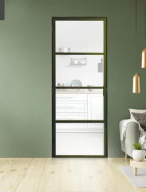 Binnendeur, Doe-het-zelf en Bouw, Deuren en Vliegenramen, Nieuw, Binnendeur, 200 tot 215 cm, 80 tot 100 cm, Glas, Hout, Ophalen
