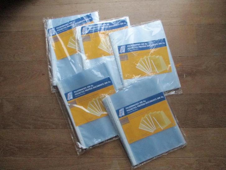 250 nieuwe plastiek mapjes voor ringmap Gf A4 hoesjes, Divers, Fournitures scolaires, Neuf, Enlèvement ou Envoi
