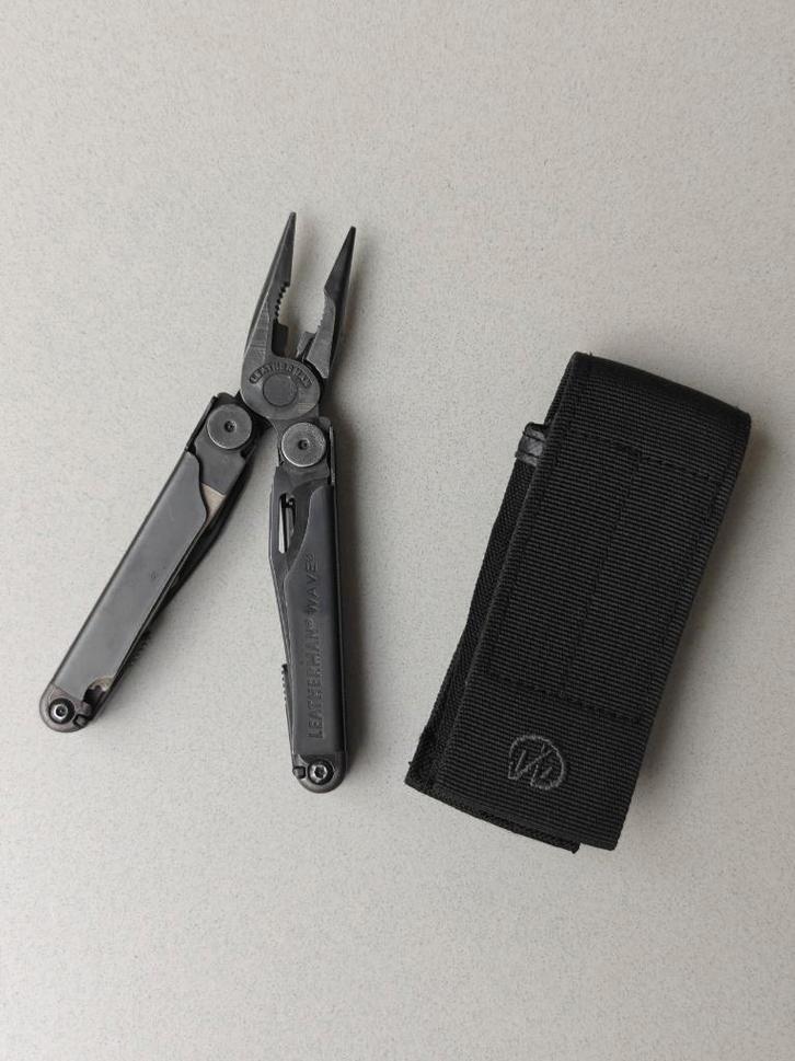 Leatherman Wave Black Multitool Zwart + Nylon Schede, Doe-het-zelf en Bouw, Gereedschap | Handgereedschap, Gebruikt, Ophalen
