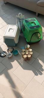 Alles voor de kat Bench kattenbak vulling en eetbakjes etent, Ophalen, Zo goed als nieuw