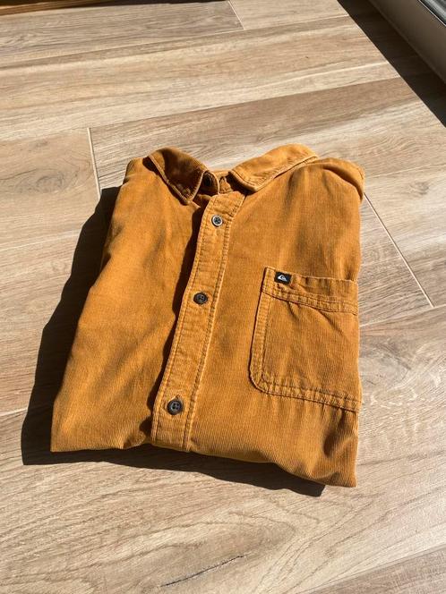 Quiksilver corduroy overhemd - okergeel, maat S, Kleding | Heren, Overhemden, Zo goed als nieuw, Halswijdte 38 (S) of kleiner