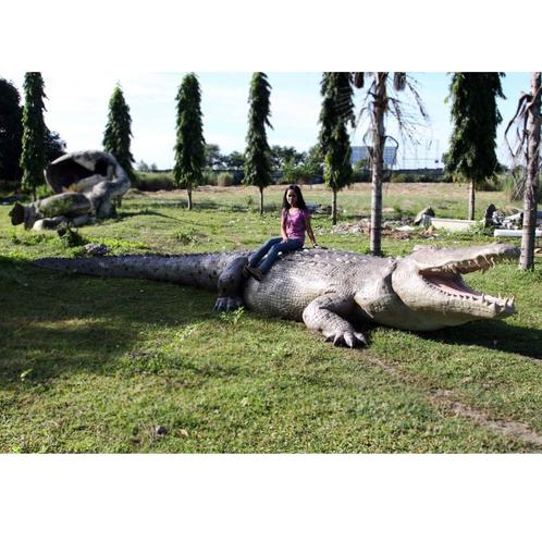 Krokodil 12 meter - levensecht krokodil beeld XXL, Verzamelen, Dierenverzamelingen, Nieuw, Ophalen