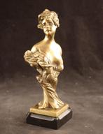 Antieke bronzen Art Nouveau buste, Verzenden