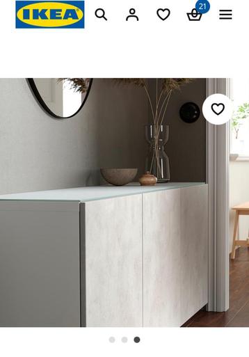 Plateau supérieur besta ikea verre trempé  beschikbaar voor biedingen