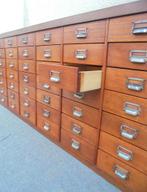 Ladekast papierkast  apothekerskast  toonbank  schoolkast, Antiek en Kunst, Ophalen of Verzenden